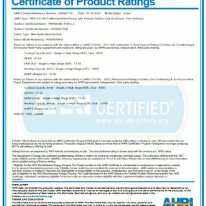 Premium Levella - Certificate of product rating