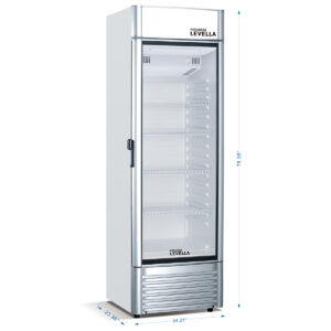 Premium Levella Merchandiser Refrigerator - 12.5 CuFt Single Glass Door Upright Beverage Display Cooler - Image 8