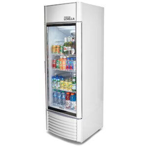 Premium Levella Merchandiser Refrigerator - 9.0 CuFt Single Glass Door Upright Beverage Display Cooler - Image 3