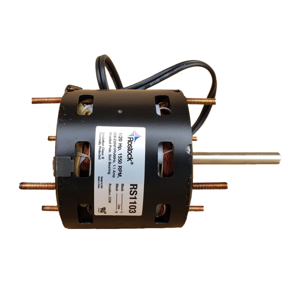rs1103 - ROSTOCK - SHADE POLE FAN MOTOR 1/20HP 230V 50/60HZ 1550 RPM CCW SHAFT 5/16" BALL BEARING