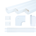 3" PVC Decorative Line Cover Kit Set & Tubing For Mini-split & Central A/C 13ft length
