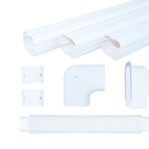 3" PVC Decorative Line Cover Kit Set & Tubing For Mini-split & Central A/C 13ft length