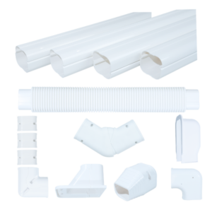 3" PVC Decorative Line Cover Kit Set & Tubing For Mini-split & Central A/C